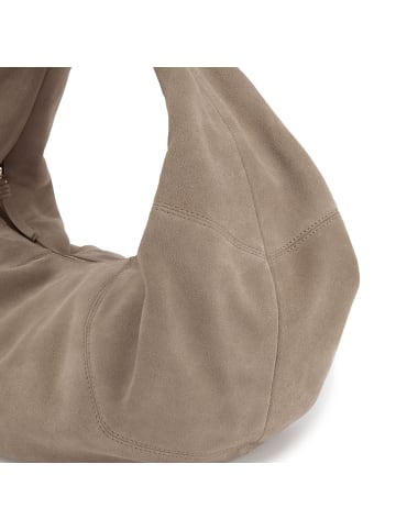 Les Visionnaires Greta Icon Schultertasche Leder 43 cm mushroom
