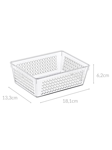 Excellent Houseware Behälter für Kühlschrank, 1500 ml in Transparent, 13,3 x 6,2 x 18,1 cm