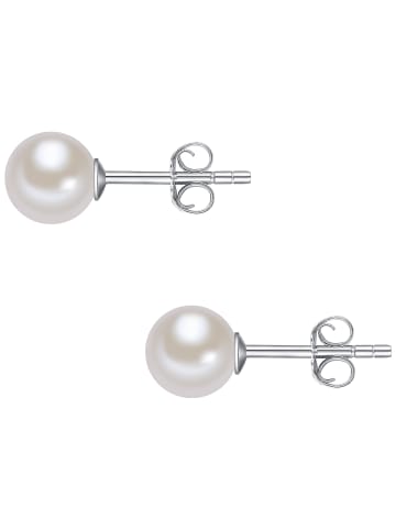 Valero Pearls Perlen-Ohrstecker aus Sterling Silber mit Süßwasser-Zuchtperle in weiß