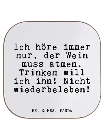 Mr. & Mrs. Panda Untersetzer Ich höre immer nur,... mit Spruch in Weiß