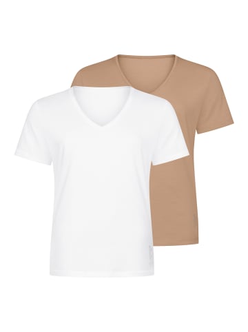 Sloggi Unterhemd / Shirt Kurzarm SLG Base in Weiß / beige