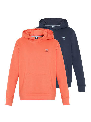 Polo Sylt Sweatshirt / Hoodie Basic in Orange / dunkelblau