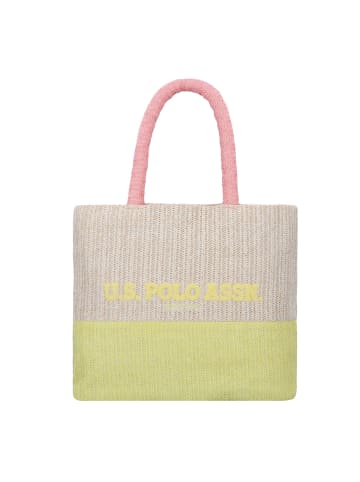 U.S. Polo Assn. Straw 04 Schultertasche 38 cm in lemon-natural