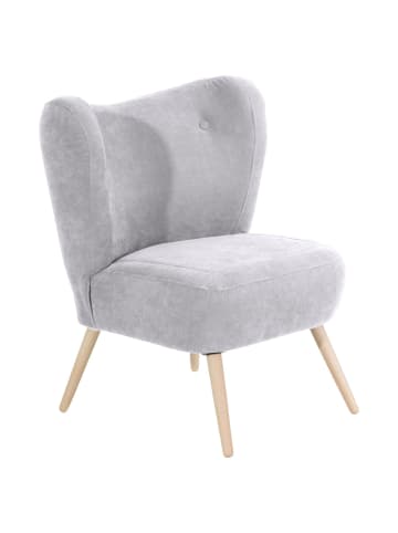 58 aufm Kessel SESSEL Kathy Bezug Veloursstoff Buche natur / silber