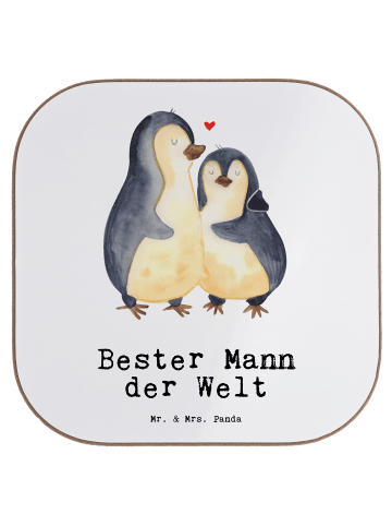Mr. & Mrs. Panda Tassen Untersetzer Pinguin Bester Mann der Welt... in Weiß