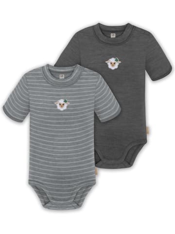 Normani Outdoor Sports 2er Set Doppelpack Baby Merino Body in Grau/Anthrazit