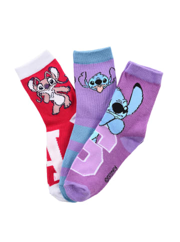 Stitch Kinder Socken 3 Paar Strümpfe in Mehrfarbig