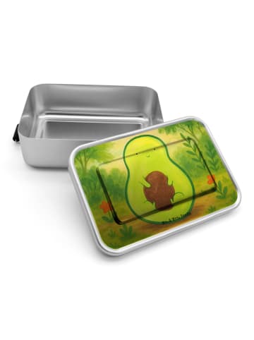 Mr. & Mrs. Panda Metall Brotdose Avocado Kern Design ohne Spruch in Weiß