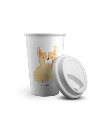 Mr. & Mrs. Panda To Go Becher Corgie ohne Spruch in Weiß