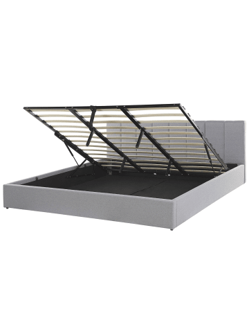 Beliani Doppelbett DREUX in Grau - (W) 191 x (H) 90 x (L) 214 cm