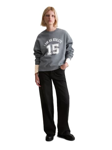 Marc O'Polo DENIM Sweatshirt im College-Stil relaxed in Asphalt Melange