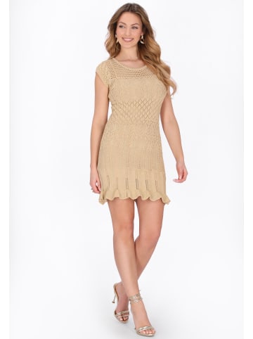 faina Women Dress in beige gold