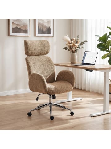 HOMCOM Bürostuhl in Braun 75L x 65B x 123H cm