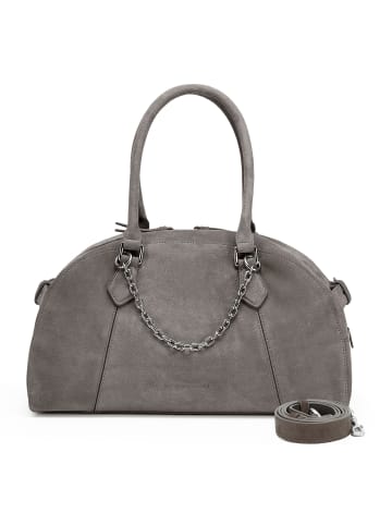 Les Visionnaires Odette Cozy Chain Schultertasche Leder 38 cm in dimgrey