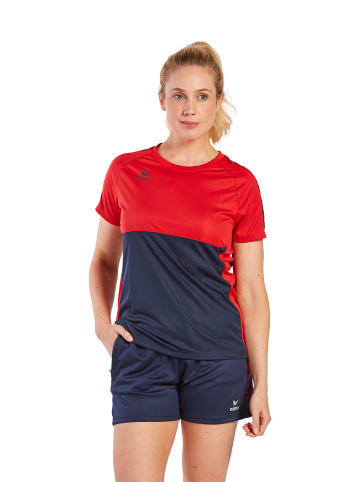 erima Damen Six Wings T-Shirt in new navy/rot