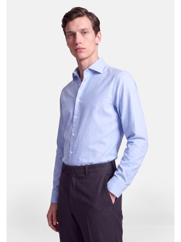 Seidensticker Flanellhemd Slim in Mittelblau