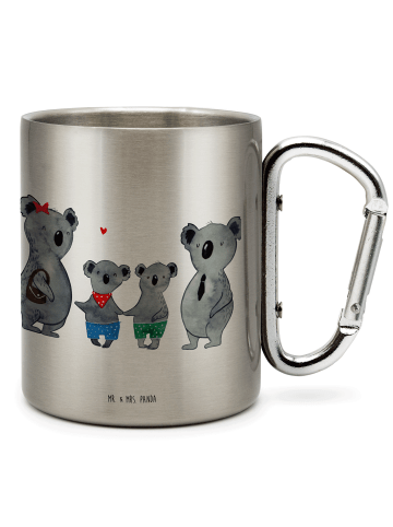 Mr. & Mrs. Panda Thermobecher Koala Familie zwei ohne Spruch in Silber