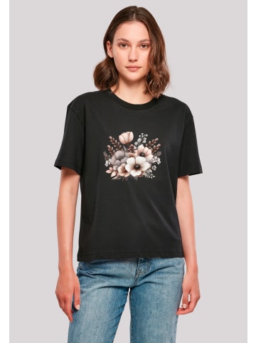 F4NT4STIC Tee Blumenstrauß Boho in schwarz