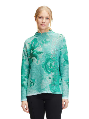 Betty Barclay Strickpullover mit Blumenprint in Green/Petrol