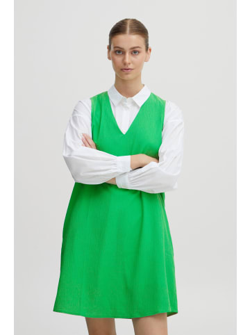 ICHI A-Linien-Kleid in grün