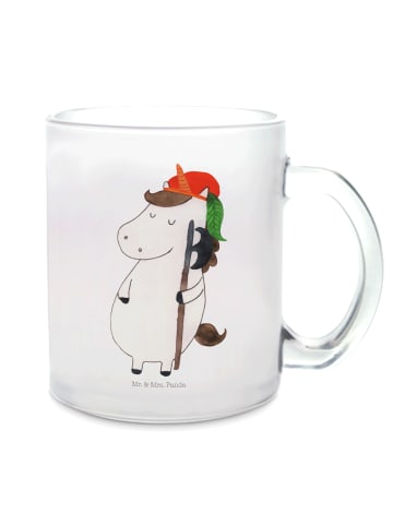 Mr. & Mrs. Panda Glas Einhorn  ohne Spruch in Transparent