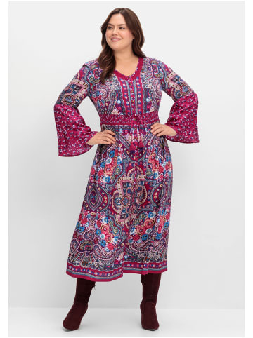 sheego by Joe Browns Maxikleid in pink bedruckt