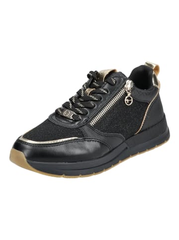 Tamaris Sneaker in Schwarz/Gold