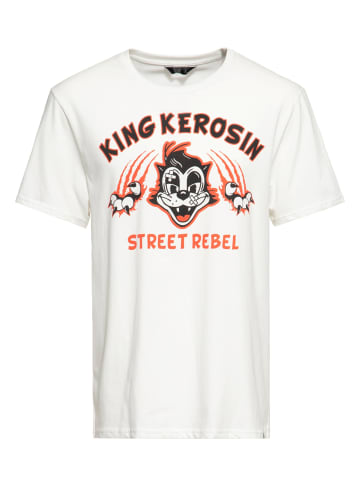 King Kerosin King Kerosin Print T-Shirt Street Rebel in weiß