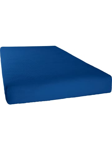 Erwin Müller Seersucker Spannbettlaken Wertingen in marine