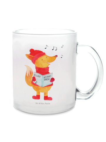 Mr. & Mrs. Panda Teetasse Fuchs Sänger ohne Spruch in Transparent