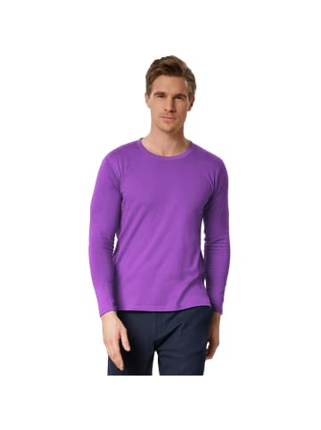 tectake Einfarbiges Langarm-Shirt für Männer, lila