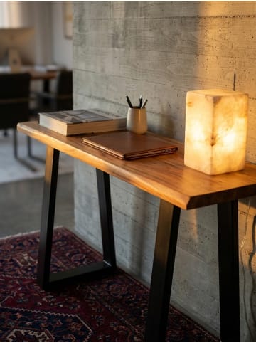 KADIMA DESIGN Schreibtisch Massivholz, Schmal, Industrial, Platzsparend