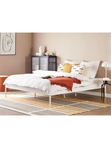 Beliani 2-tlg Doppelbett VAURS in Weiß