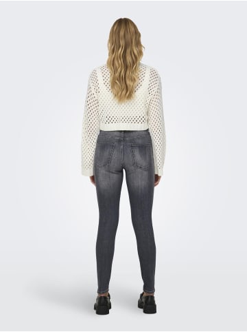 ONLY Top Rundhals Langarm tiefe Schultern in Weiß