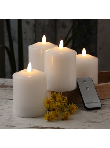 MARELIDA LED Kerzenset 4-teilig in weiss