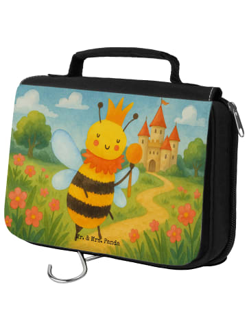 Mr. & Mrs. Panda Waschtasche Biene König Design ohne Spruch in Weiß