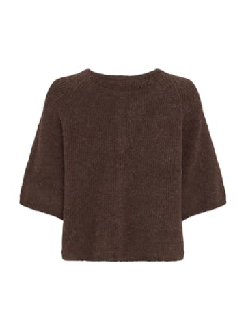 MOSS COPENHAGEN Bondie Hope 2/4 Cardigan in Hot Fudge