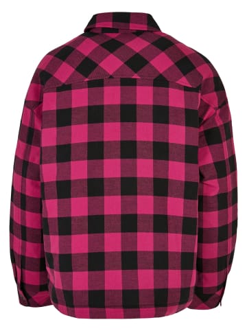 Urban Classics Urban Classics Damen Ladies Flanell Padded Overshirt in wildviolet/black