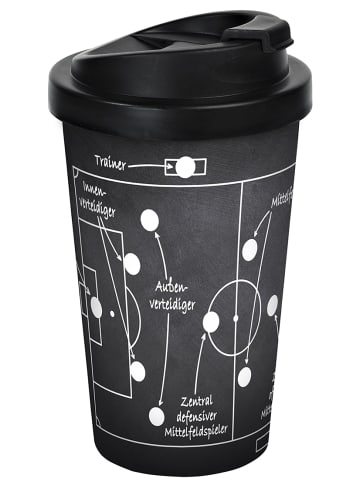 Geda Labels Coffee to go Becher Spielererklärung in Schwarz - 400 ml