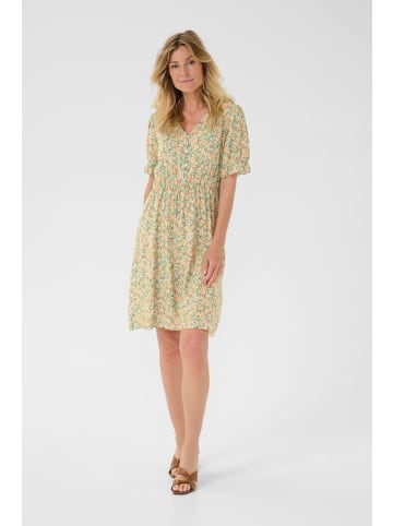 Cream Kleid CRLinaa Feminine in Green Flower Print