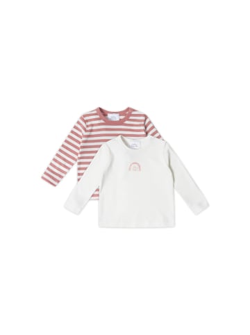 Stellou & friends Langarmshirt-Set 2er Pack in rosa, weiß