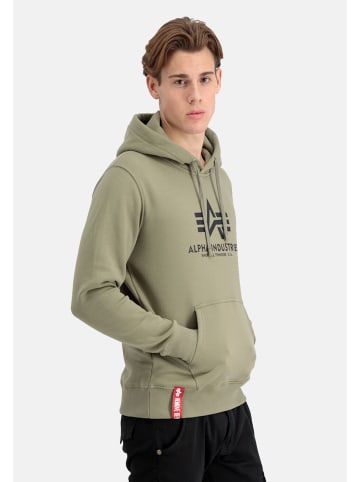 Alpha Industries Hoodie 'Basic' in grün