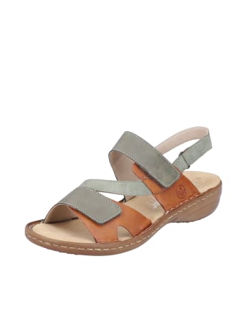 rieker Sandale in olive/cayenne/schilf