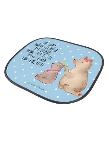 Mr. & Mrs. Panda Hitzeschutz Auto Bär Kind mit Spruch in Blau Pastell