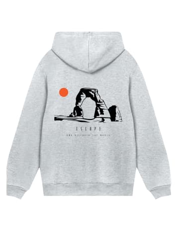 F4NT4STIC Hoodie Escape Discover the World Savannah in grau meliert