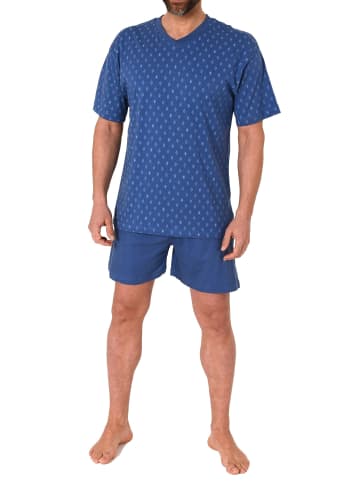 NORMANN Shorty Pyjama Schlafanzug kurzarm - 21947 in marine