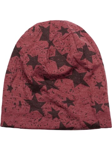 styleBREAKER Beanie Mütze in Bordeaux-Rot meliert