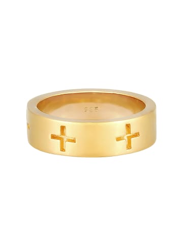 Elli Ring 925 Sterling Silber Kreuz in Gold