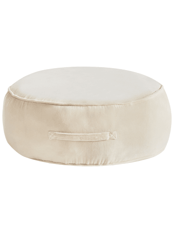 Beliani Pouf YULLE in Beige - (W) 60 x (H) 25 x (L) 60 cm