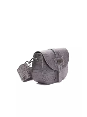 Pompei Donatella Grau Leder Damen Umhänge- Tasche